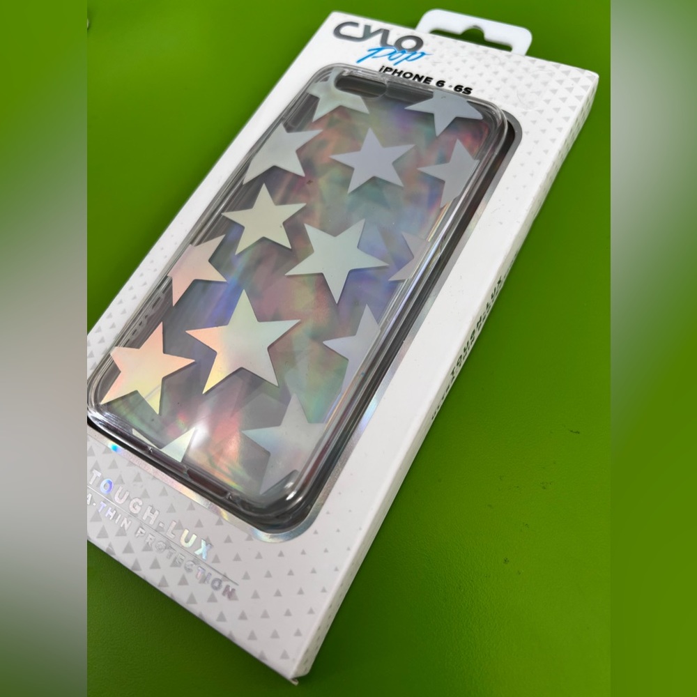 iPhone 6/6s PHONE CASE pop CYLO IRIDESCENT HALOGRAPHIC  chrome STAR graphic NEW